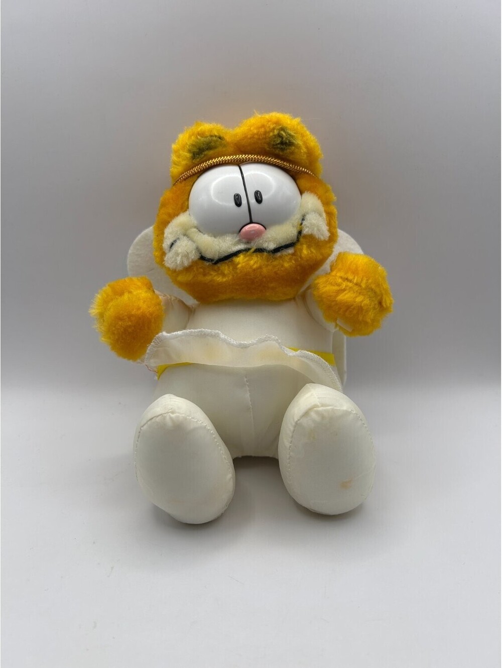Vintage Garfield Angel Plush 1980s Orange Cat Wings Halo White Robe M-B Sales Co